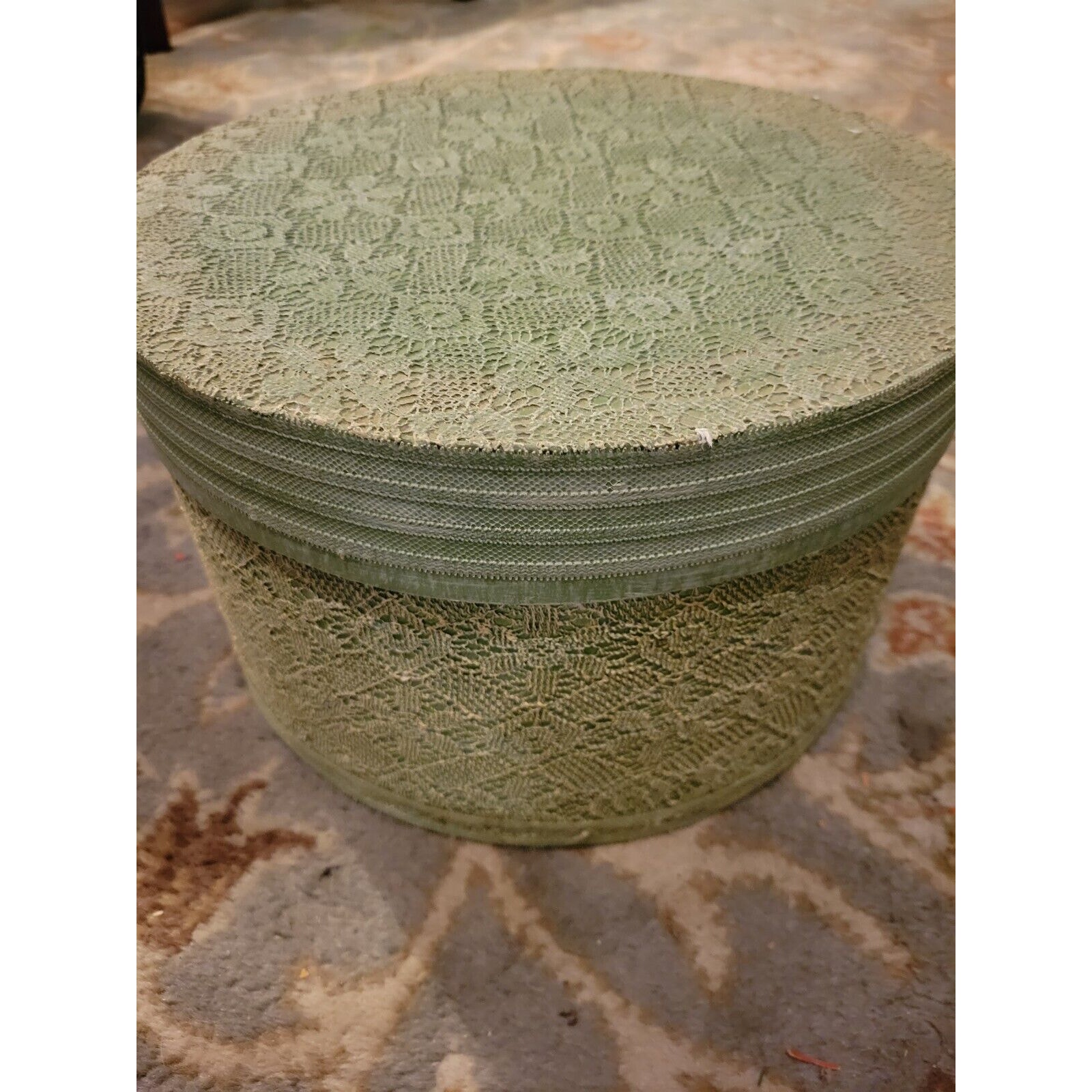 Vintage Lace Hat Box And Hats Green Lace And Glenover And More